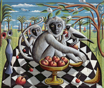 In a Land where Palm Trees Grow, 2009 (acrylic on wood)