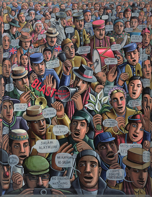 All We Are Saying, 2010 (acrylic on wood & canvas)