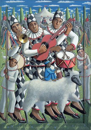 The Troubados, 2009 (acrylic on canvas and wood)