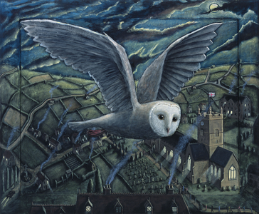 Evensong, 2011 (tinted gesso on canvas & wood)