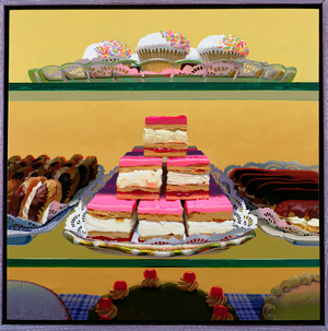 Gateaux (enamel on panel)