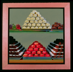Chocolates (enamel on panel)