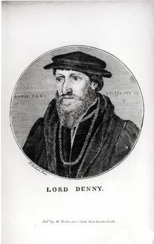 Portrait of Sir Anthony Denny (1501-49) in 1541, engraved by W. Richardson (engraving)