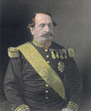 Portrait of Napoleon III (1808-73)  (engraving)