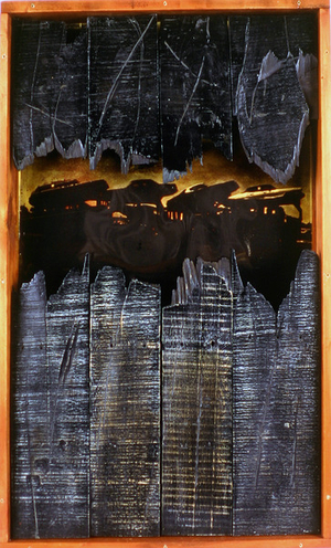 Jags, 1975 (wood, paint, screen print)