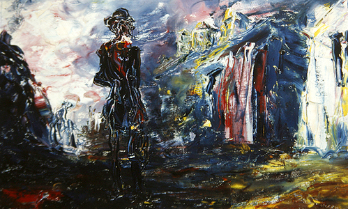 A New Town, 1947 (oil on board)