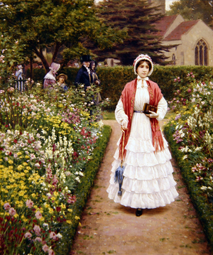 After Service, 1921 (oil on panel)