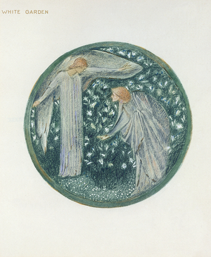 The Flower Book: XXXIV. White Garden, 1905 (litho with gouache on paper)