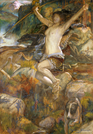 Diana of the Hunt, 1901 (w/c on paper)