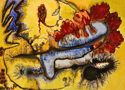 29.6.66 Abstract Composition, 1966 (w/c on paper)
