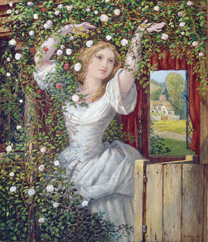 Gardener's Daughter, 1860 (w/c on paper on board)