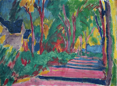 Wooded road, 1912 (oil on canvas)