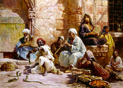 The Snake Charmer (oil on canvas)