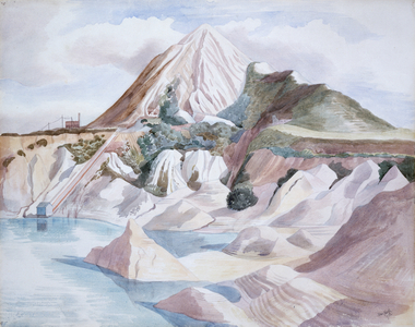 China Clay Matterhorn, 1952 (w/c & pencil on paper)