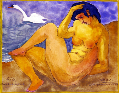 Homage to Michelangelo, 1935 (w/c & pencil on paper)