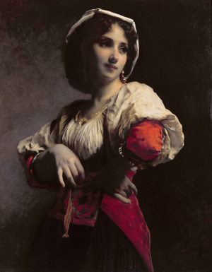 An Italian Beauty, 1872 (oil on canvas)