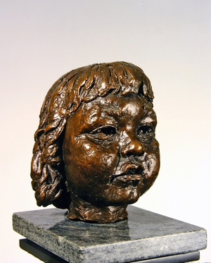 Portrait of Jackie Epstein, the artist's son, 2001 (bronze)
