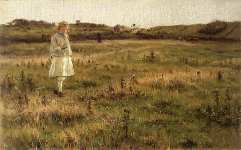 A Summer Meadow (oil on canvas)