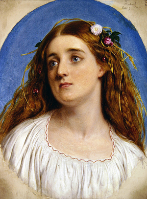 Ophelia, 1862 (oil on panel)