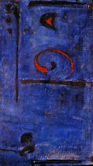 Blue Composition, 1963 (oil on wood)