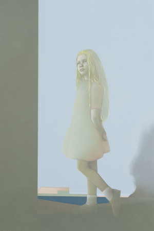 An Evening Walk (oil on board)