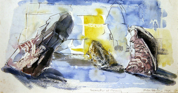 Encounter at Morning, 1946 (pen, ink and w/c on paper)