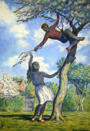 Blossom Picking, 1934 (gouache on paper)