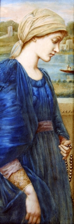 Flamma Vestalis after Sir E. C. Burne-Jones, c.1890 (w/c on ivorine)