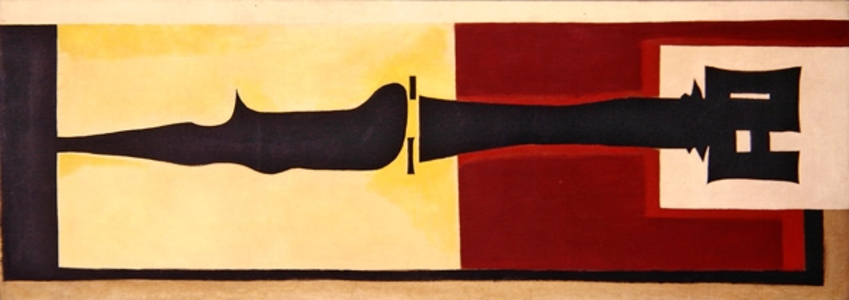 Kleidomorph Black Yellow and Red, 1966 (oil on canvas)