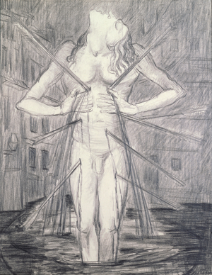 The Fountain of Blood, The Flowers of Evil (pencil on paper)