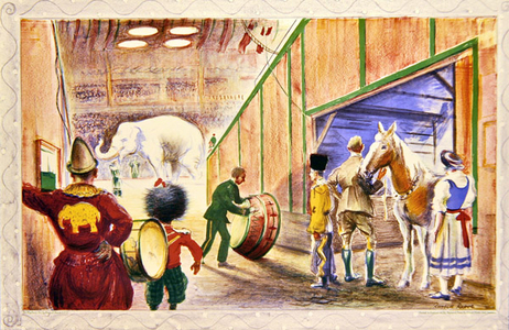The Circus (colour litho)