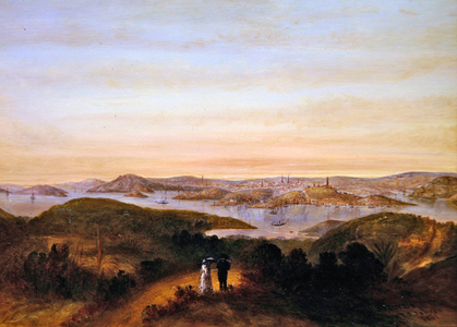 Sydney From the North Shore, 1861 (oil on panel)