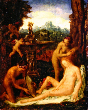 Venus at her Toilet, 1920 (oil on panel)