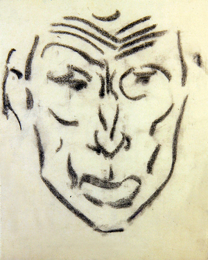 Head, 1912 (black chalk on paper)