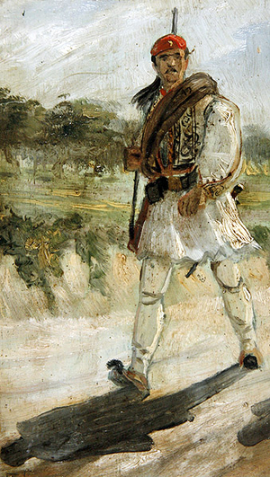 Military Uniforms, collection of 5 (oil on board) (see also 349159 & 349161-63)