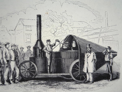 The Winans Steam Gun, captured from the Confederates during the American Civil War, May 1861 (litho)