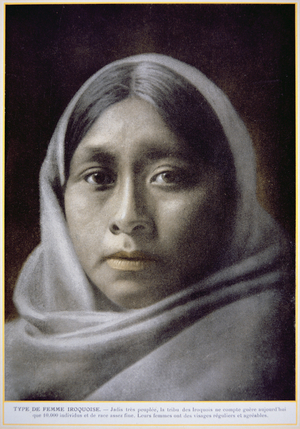 Iroquoise Woman, c.1900 (colour litho)
