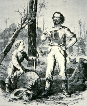 The Pioneer, from 'Harper's Weekly', 1868 (engraving)