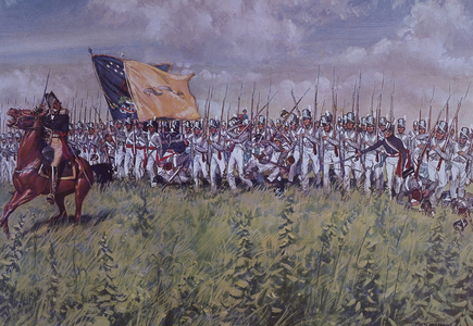 The Battle of Chippawa (colour litho)