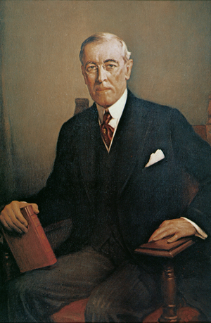 Woodrow Wilson (1856-1924) (colour litho)