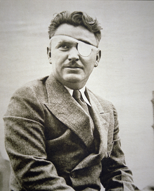 Portrait of Wiley Post (b/w photo)