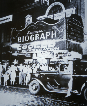Biograph cinema theatre, Chicago, 1934 (b/w photo)