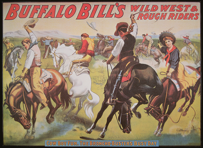 Poster for Buffalo Bill's (1846-1917) Wild West Show, 1908 (colour litho)