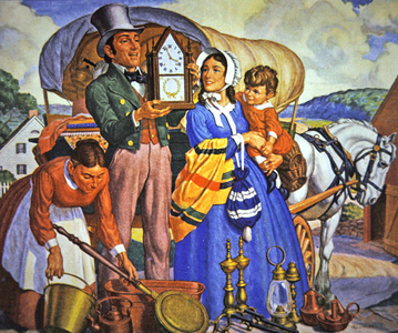 The Travelling Salesman (colour litho)