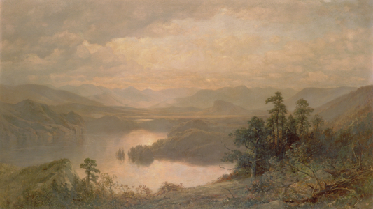Lake Placid and the Adirondack Mountains from Whiteface, 1878 (oil on canvas)
