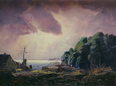 Storm over Duck Cove, Monhegan Island, Maine, c.1925 (oil on canvas)
