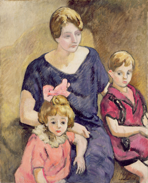 Mother and Children (oil on canvas)