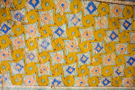 Ceiling decoration (painted stone)