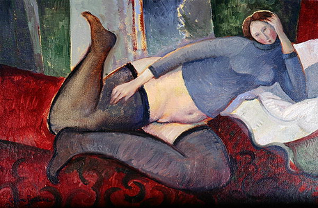 Nude in Black Stockings, 2007 (oil on canvas)