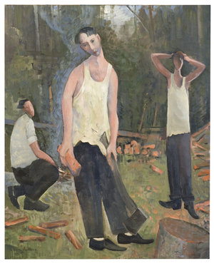 The Woodcutters (oil on board)
